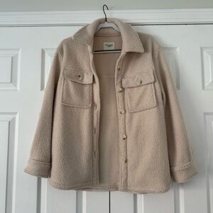 Abercrombie & Fitch Sherpa Tan Coat